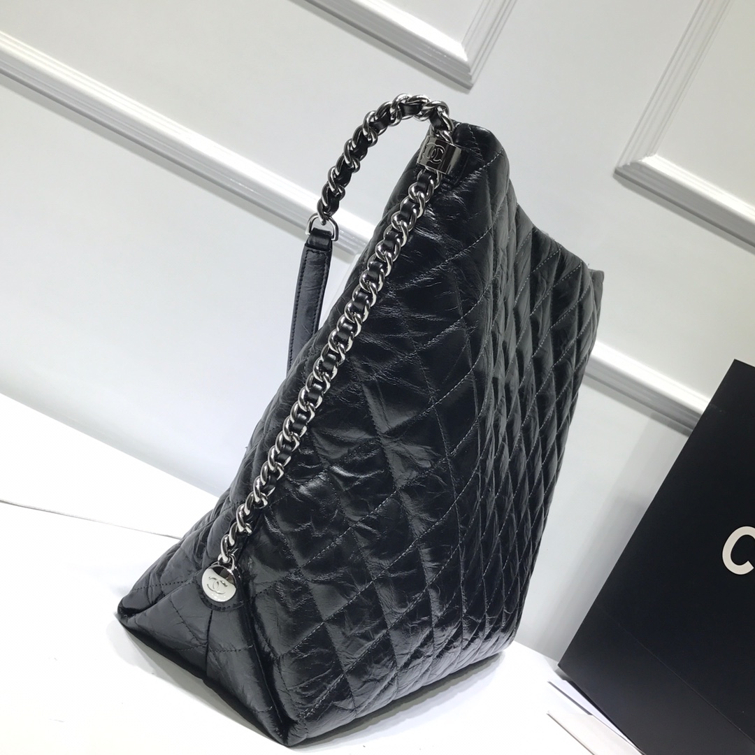 CHANEL Custom Shopping Bag Pearlescent Cowhide 38x32x14cm