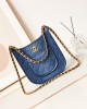 CHANEL 24S Denim Underarm Bag AS4532 24x22x6cm