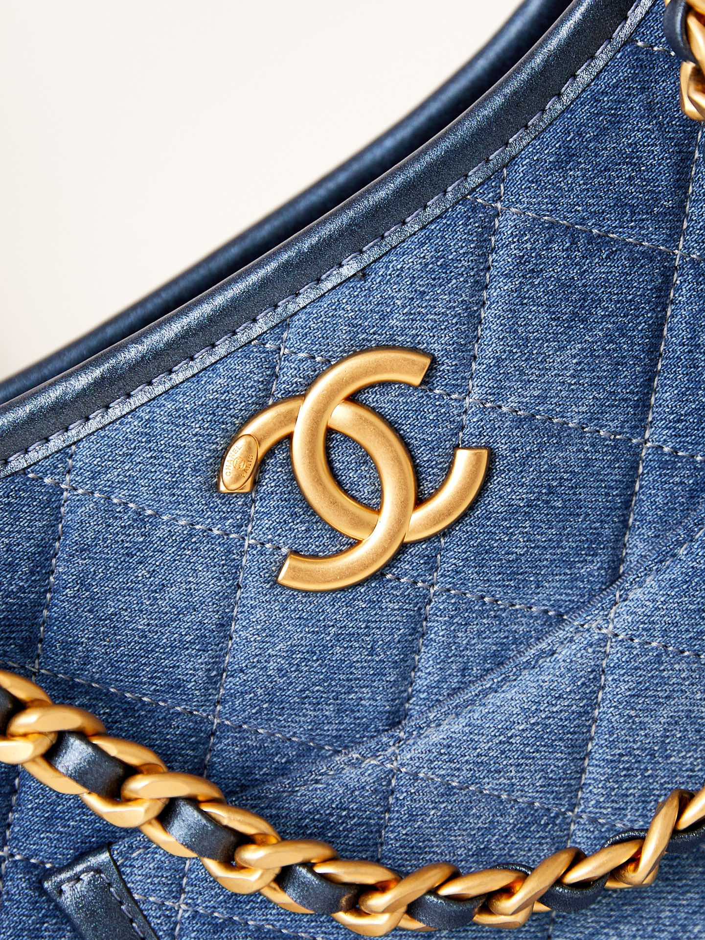 CHANEL 24S Denim Underarm Bag AS4532 24x22x6cm