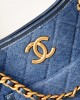 CHANEL 24S Denim Underarm Bag AS4532 24x22x6cm