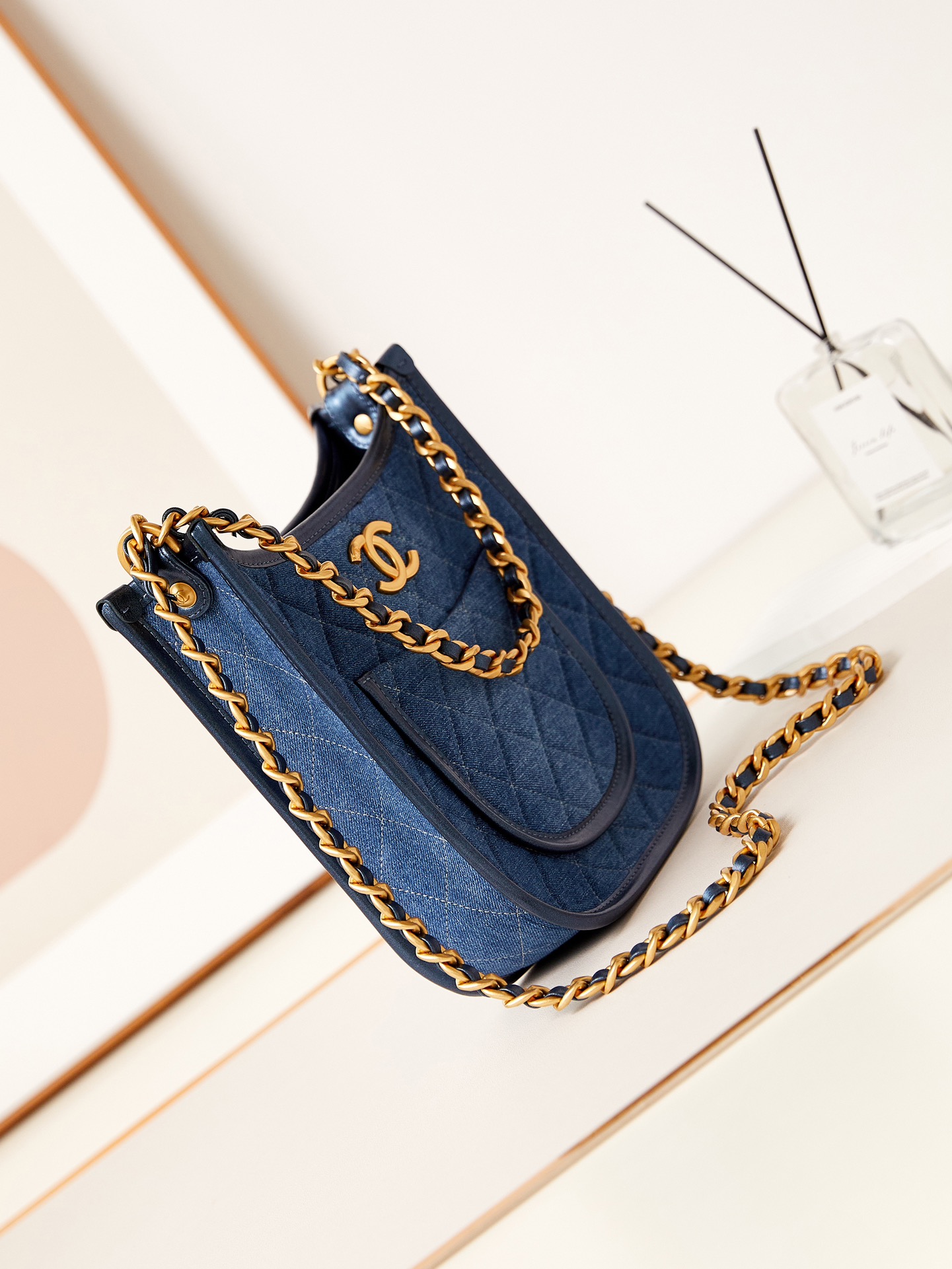 CHANEL 24S Denim Underarm Bag AS4532 24x22x6cm