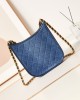 CHANEL 24S Denim Underarm Bag AS4532 24x22x6cm