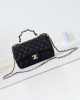 CHANEL 23K Handle CF Mini Lambskin Bag AS2431 12x20x6cm