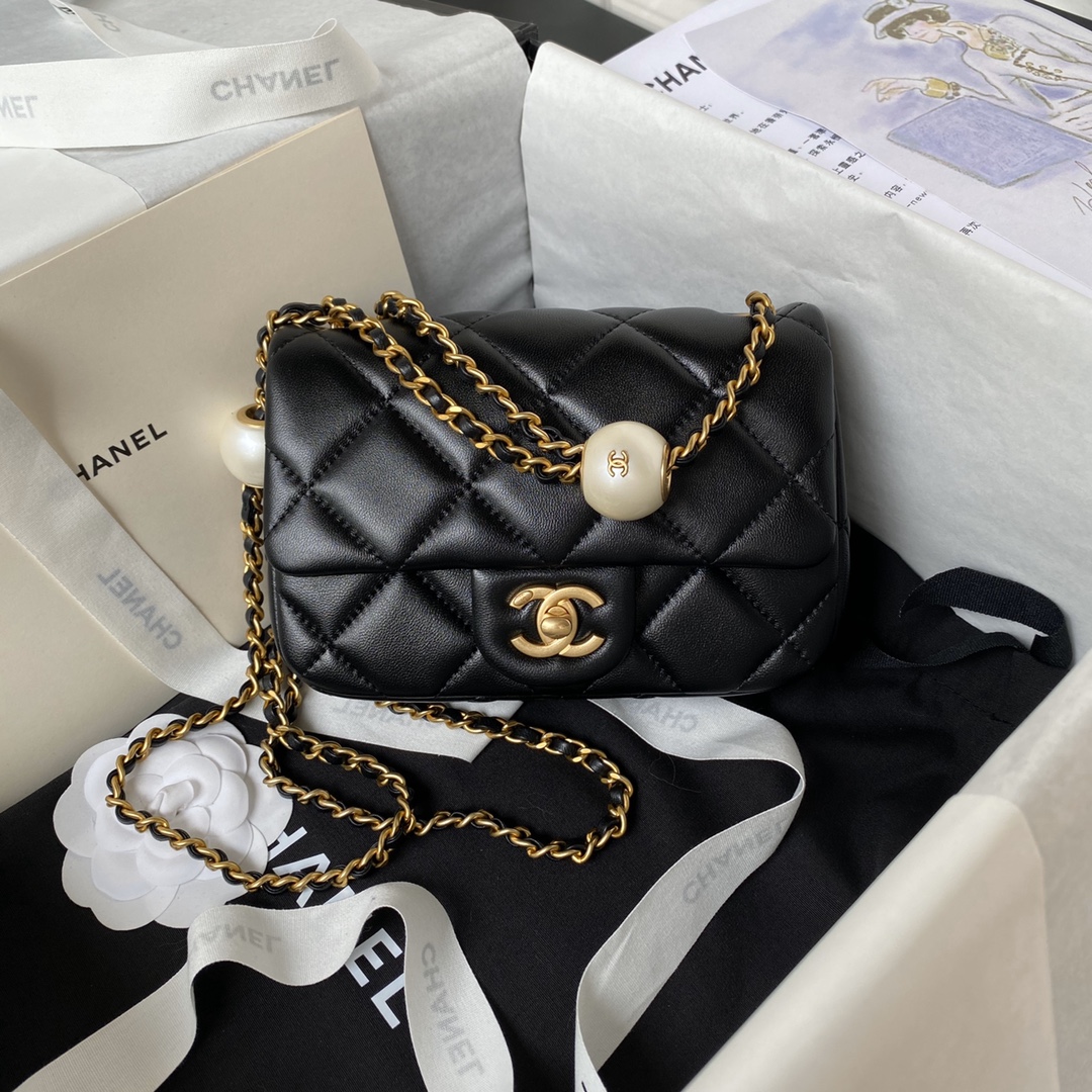 CHANEL 24S Pearl Mini CF Bag AS4868, 11.5x17x5cm