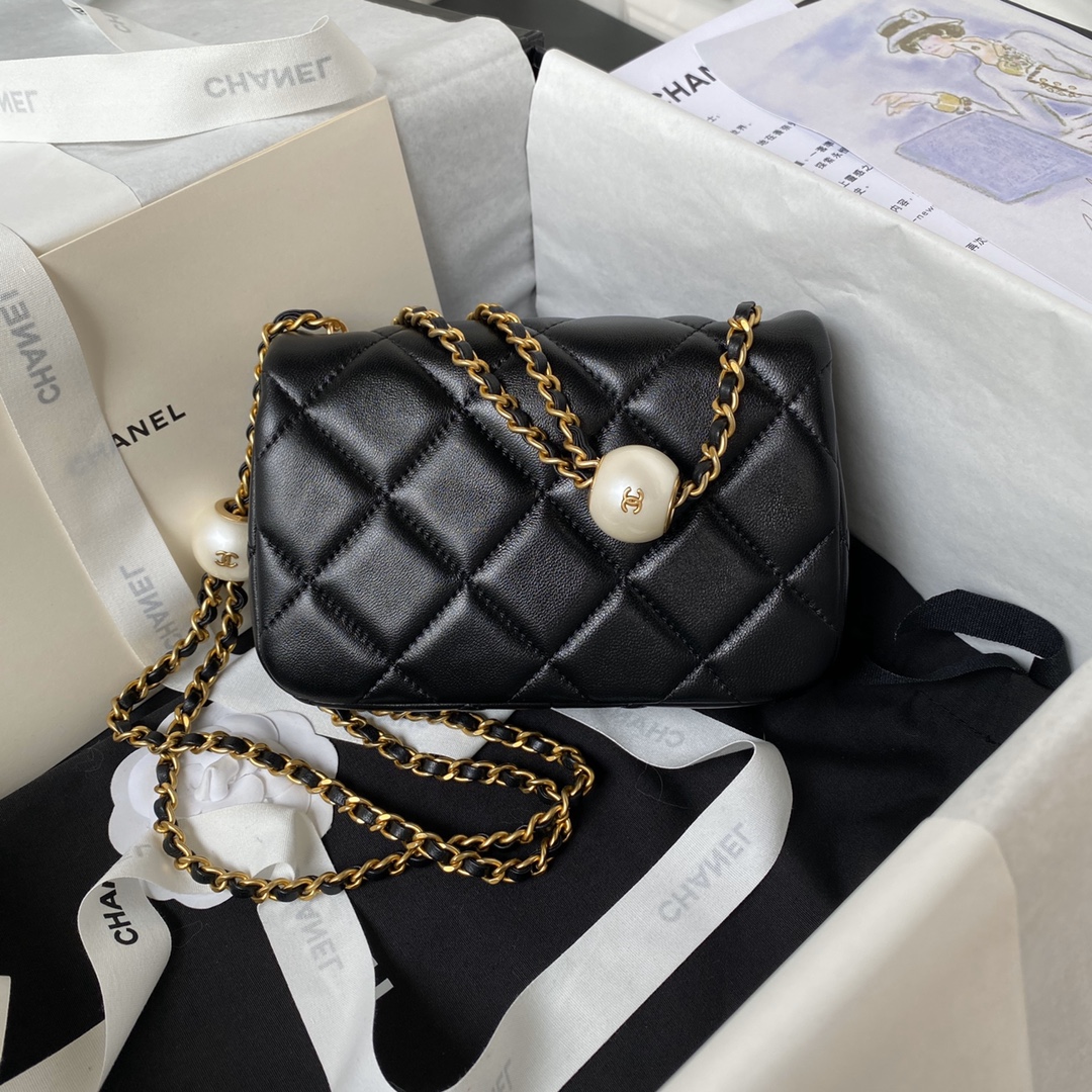 CHANEL 24S Pearl Mini CF Bag AS4868, 11.5x17x5cm