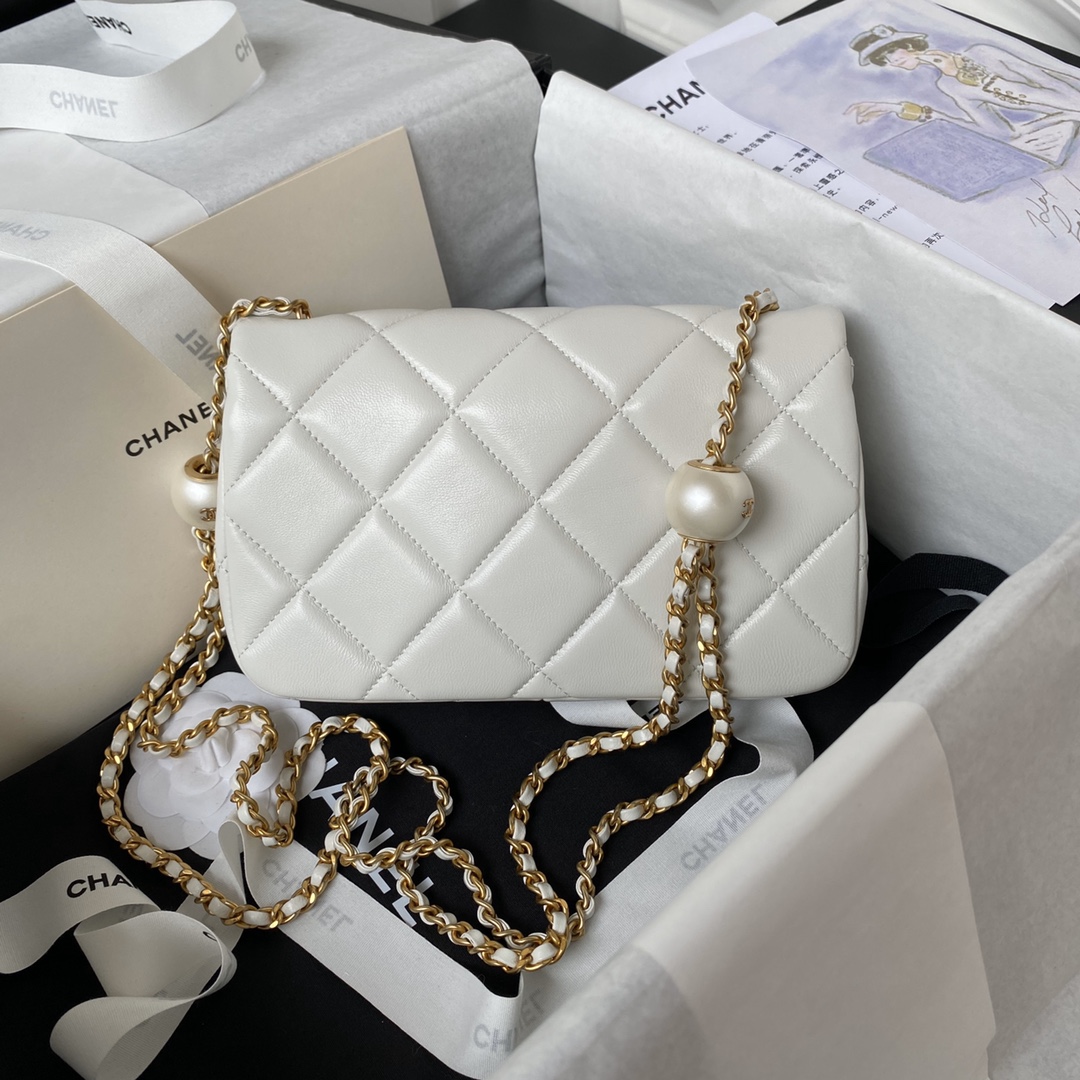 CHANEL 24S Pearl Mini CF Bag AS4861, 13x20.5x6.5cm