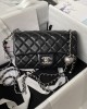 CHANEL 20cm CF Mini Flap Bag AS1787, Silver Ball Chain, 20cm