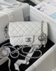 CHANEL 20cm CF Mini Flap Bag AS1787, Silver Ball Chain, 20cm