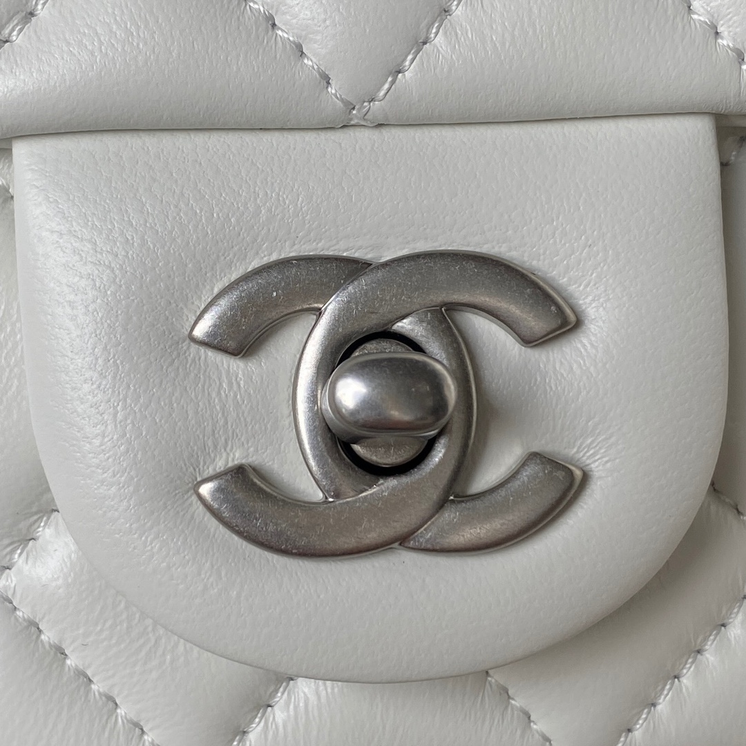 CHANEL 20cm CF Mini Flap Bag AS1787, Silver Ball Chain, 20cm