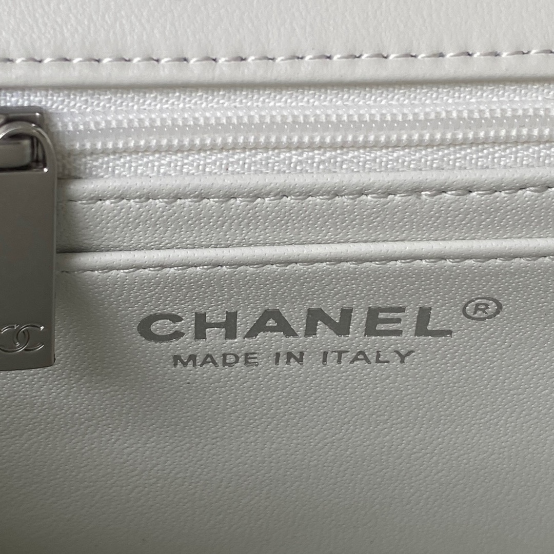 CHANEL 20cm CF Mini Flap Bag AS1787, Silver Ball Chain, 20cm