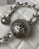 CHANEL 17cm CF Mini Flap Bag AS1786, Silver Ball Chain, 17cm