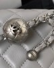 CHANEL 17cm CF Mini Flap Bag AS1786, Silver Ball Chain, 17cm