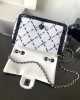 CHANEL Black and White CF24P Diamond Sequin Flap Bag, 20x8x14cm, Model 4561