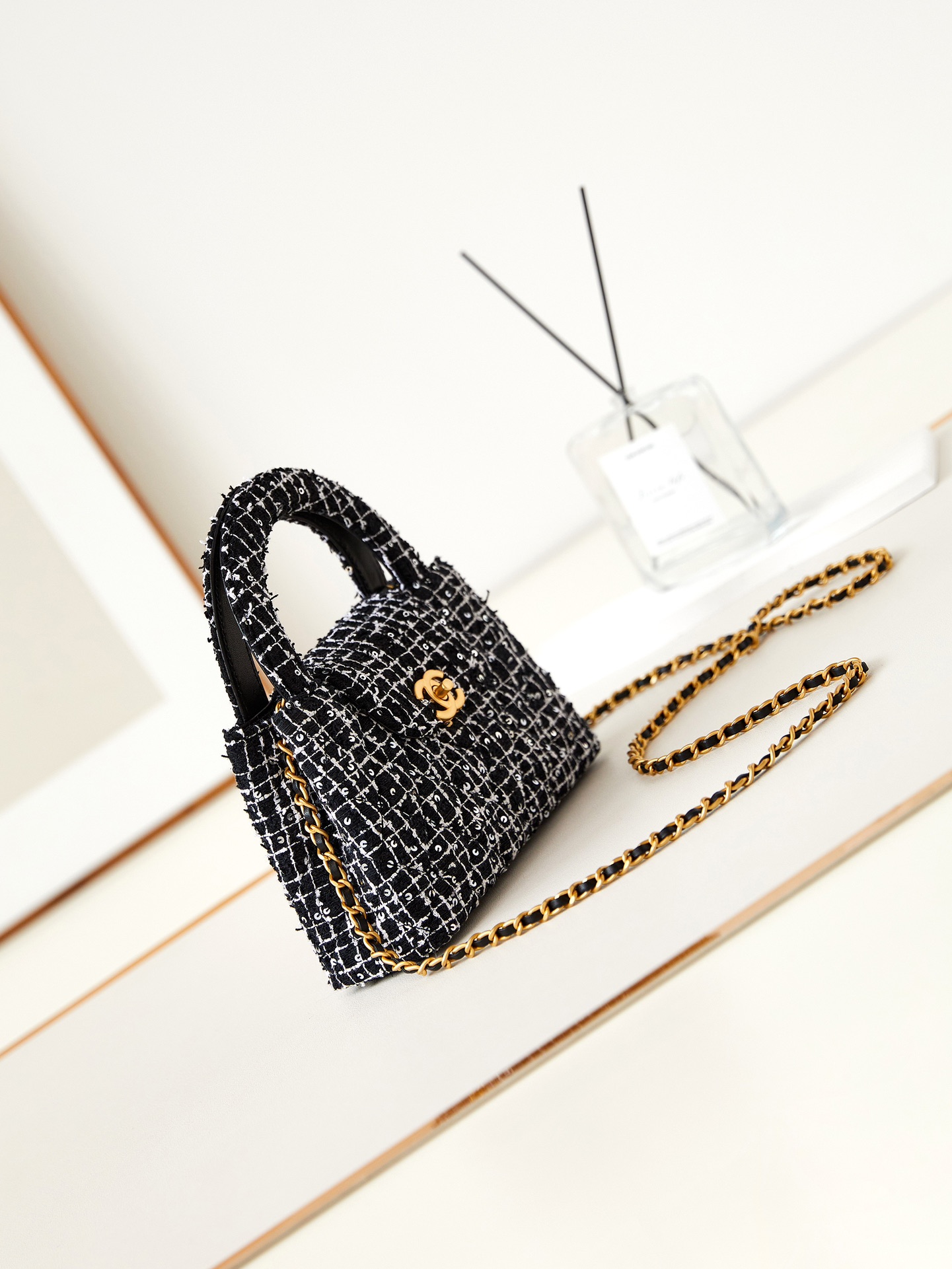 CHANEL 23K Kelly Handle Bag, AS4416, 13x19x7cm