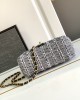 CHANEL 24SS Large Woolen Bag, Black and White