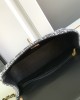 CHANEL 24SS Large Woolen Bag, Black and White