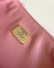 CHANEL 24P Large Pink Woolen Pearl Square Bag