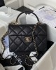 CHANEL 24p Lychee Leather Kelly Bag AS4711 16x21x9.5cm