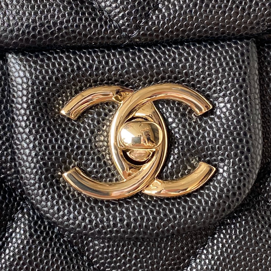 CHANEL 24p Lychee Leather Kelly Bag AS4711 16x21x9.5cm