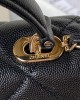 CHANEL 24p Lychee Leather Kelly Bag AS4711 16x21x9.5cm