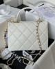 CHANEL 24p Lychee Leather Kelly Bag AS4711 16x21x9.5cm