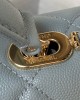 CHANEL 24p Lychee Leather Kelly Bag AS4711 16x21x9.5cm