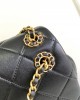 CHANEL 24p19 Series New Backpack Black Gold 25x23x13cm