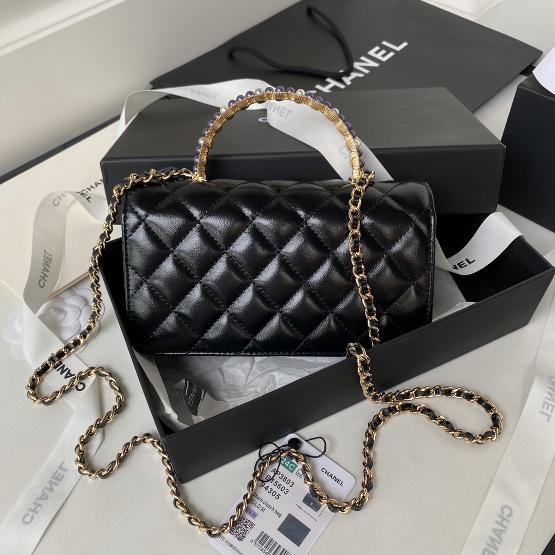 CHANEL 24p WOC Pearl Handle Bag AP3803 19cm