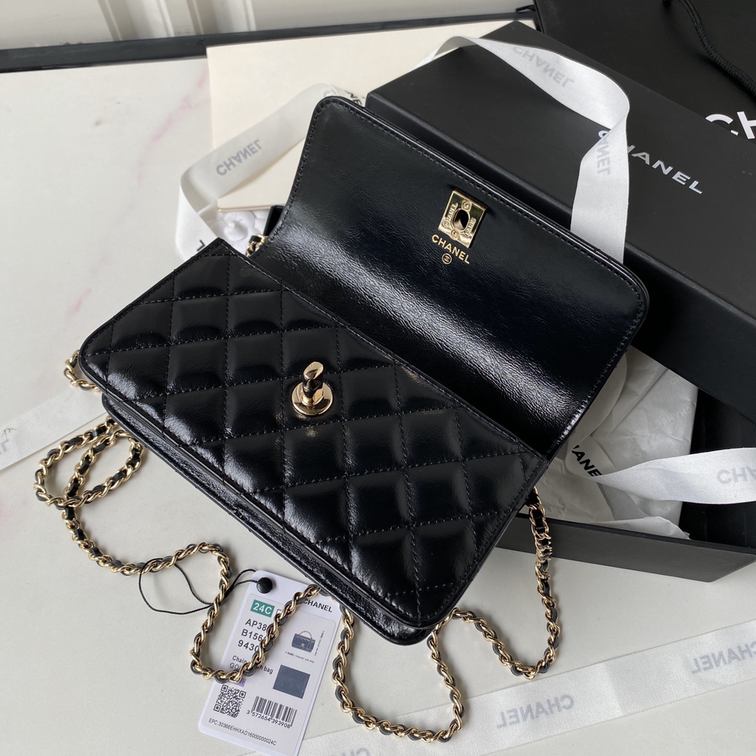 CHANEL 24p WOC Pearl Handle Bag AP3803 19cm