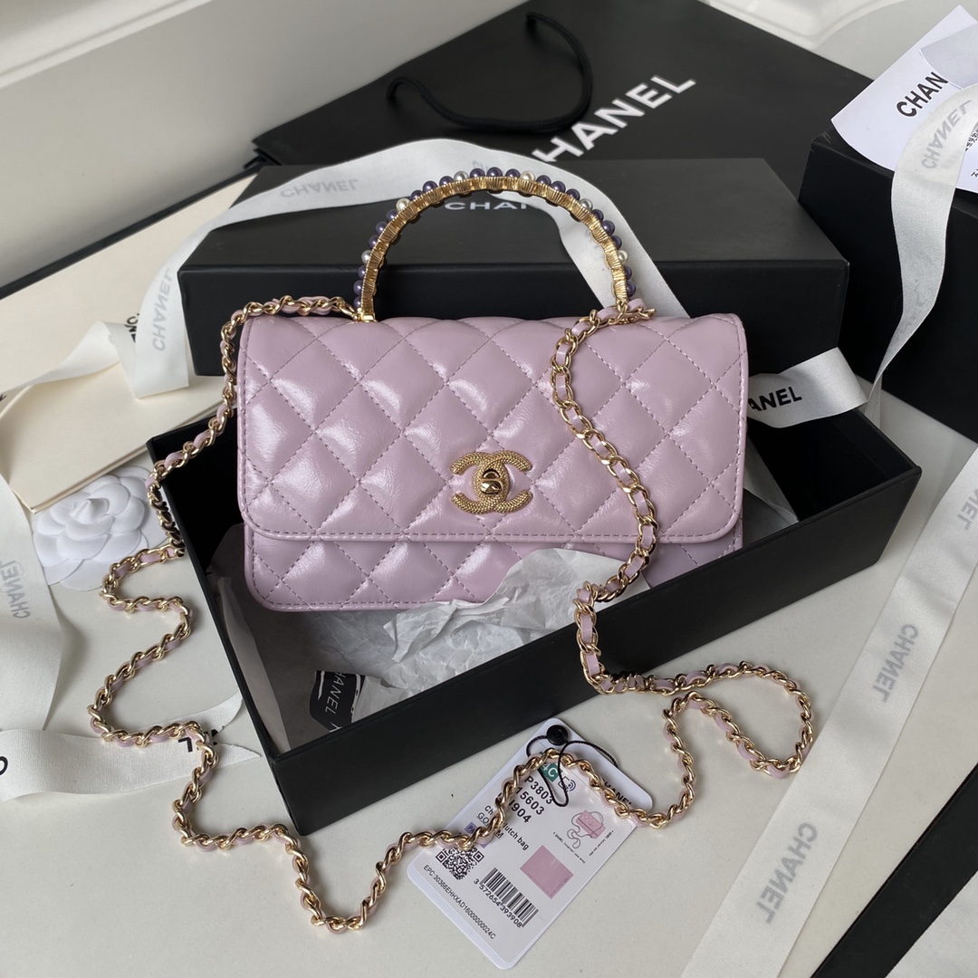 CHANEL 24p WOC Pearl Handle Bag AP3803 19cm