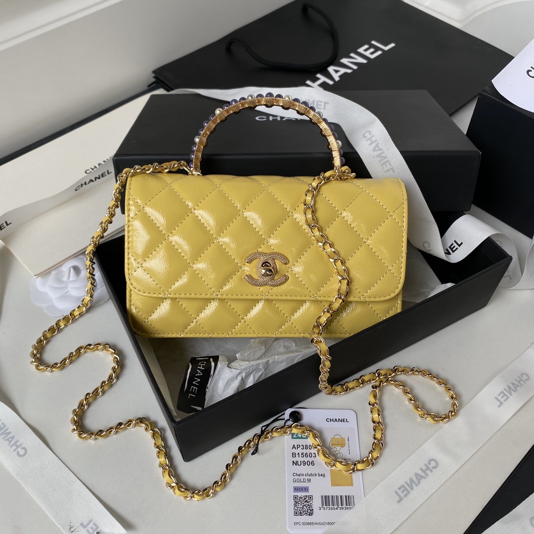 CHANEL 24p WOC Pearl Handle Bag AP3803 19cm