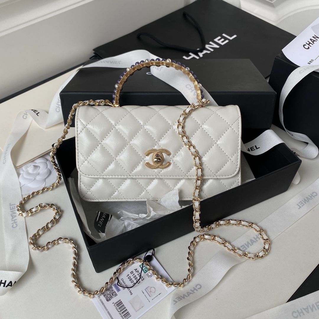 CHANEL 24p WOC Pearl Handle Bag AP3803 19cm