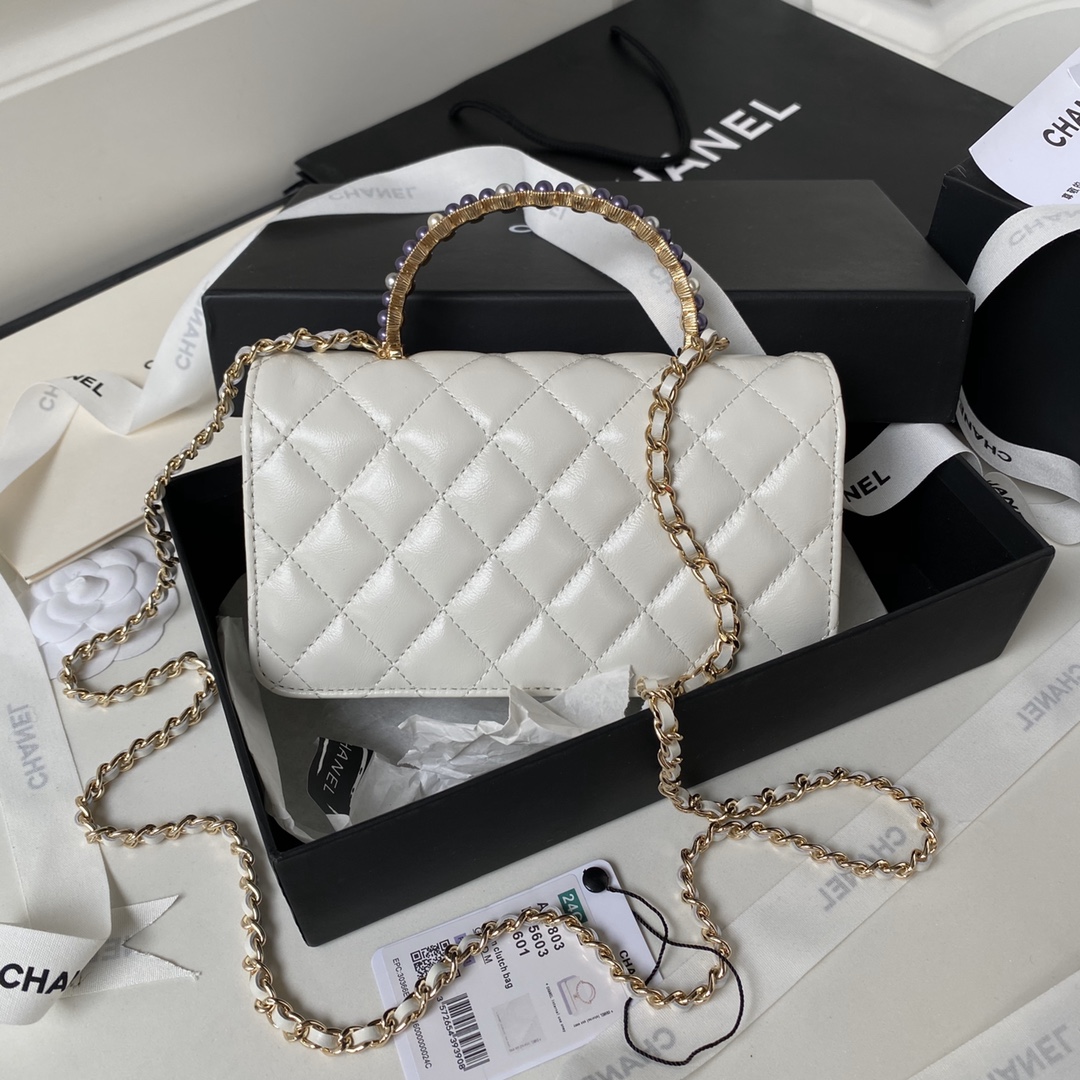 CHANEL 24p WOC Pearl Handle Bag AP3803 19cm