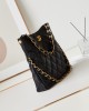 CHANEL 24P Hobo Armpit Bag Small Lambskin AS4754 28x30x7cm