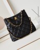 CHANEL 24P Hobo Armpit Bag Small Lambskin AS4754 28x30x7cm