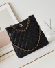 CHANEL 24P Hobo Armpit Bag Large Lambskin AS4755 24x36x9cm