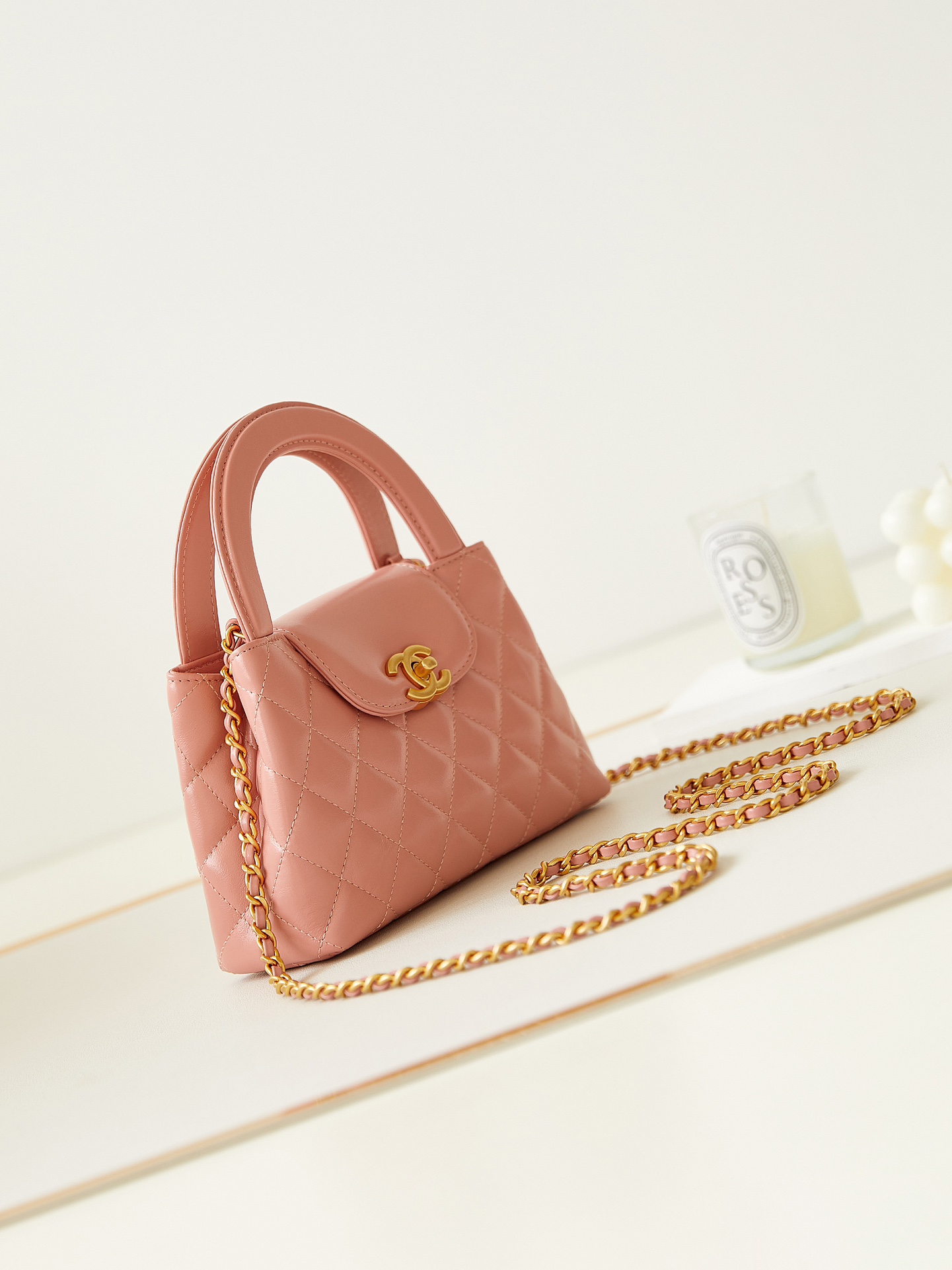 CHANEL 23K Kelly Handle Bag AS4416 13x19x7cm