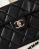 CHANEL 24P Kelly Lychee Leather Bag AS4711 16x21x9.5cm