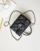 CHANEL 24P Kelly Lychee Leather Bag AS4711 16x21x9.5cm