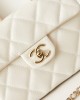 CHANEL 24P Kelly Lychee Leather Bag AS4711 16x21x9.5cm