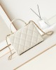 CHANEL 24P Kelly Lychee Leather Bag AS4711 16x21x9.5cm