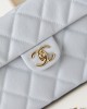 CHANEL 24P Kelly Lychee Leather Bag AS4711 16x21x9.5cm