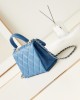 CHANEL 24P Kelly Lychee Leather Bag AS4711 16x21x9.5cm