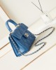 CHANEL 24P Kelly Lychee Leather Bag AS4711 16x21x9.5cm