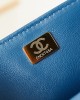 CHANEL 24P Kelly Lychee Leather Bag AS4711 16x21x9.5cm