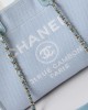 CHANEL Beach Bag Glacier Blue AS3257 Size 33cm