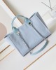 CHANEL Beach Bag Glacier Blue AS3257 Size 33cm