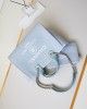 CHANEL Beach Bag Glacier Blue AS3257 Size 33cm