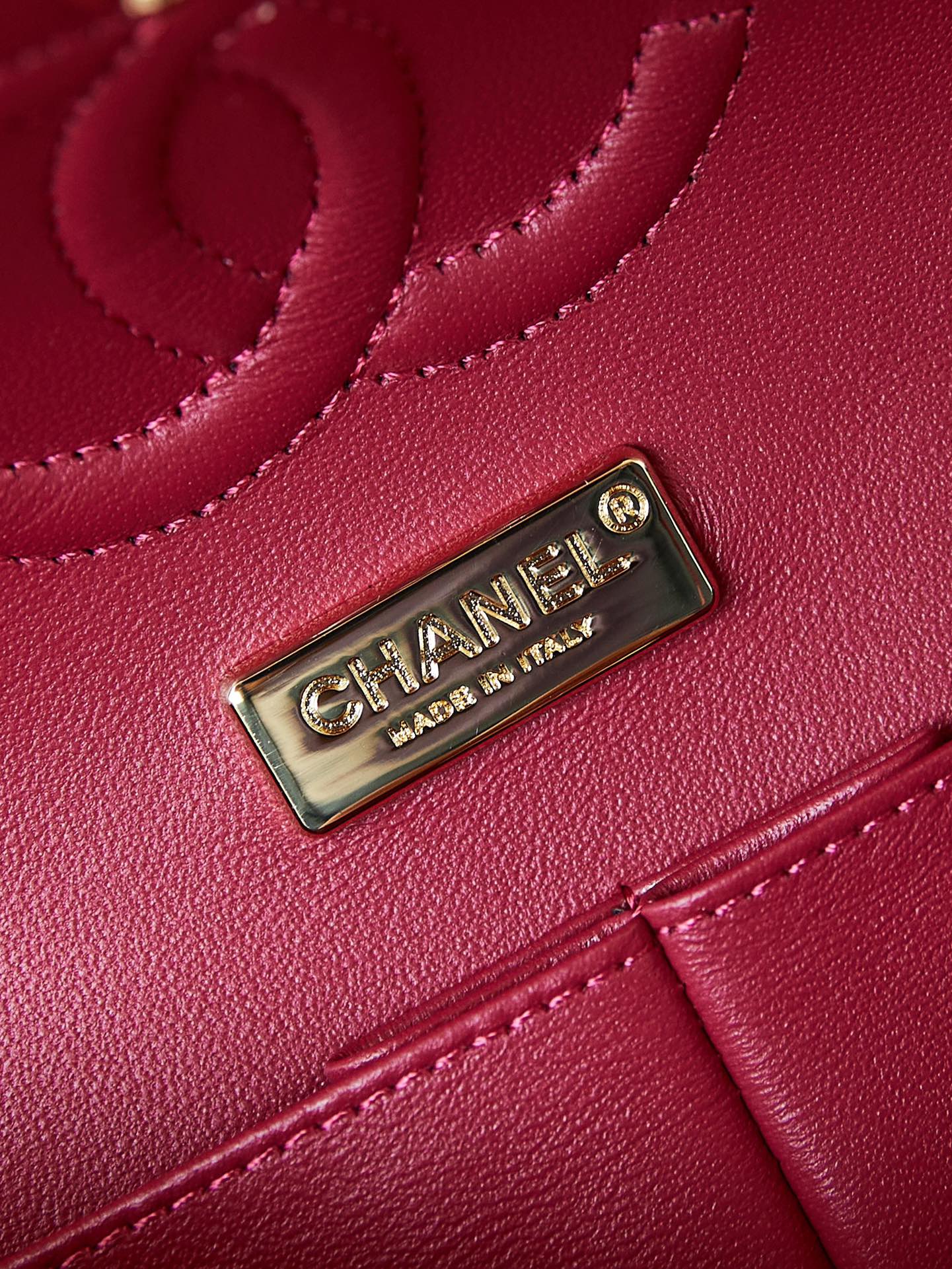 CHANEL 24C Holiday Epoxy Logo CF Bag Size 23cm