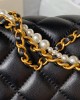 CHANEL 24P Pearl Chain Mini Bag AS4385 12.5x17x5cm